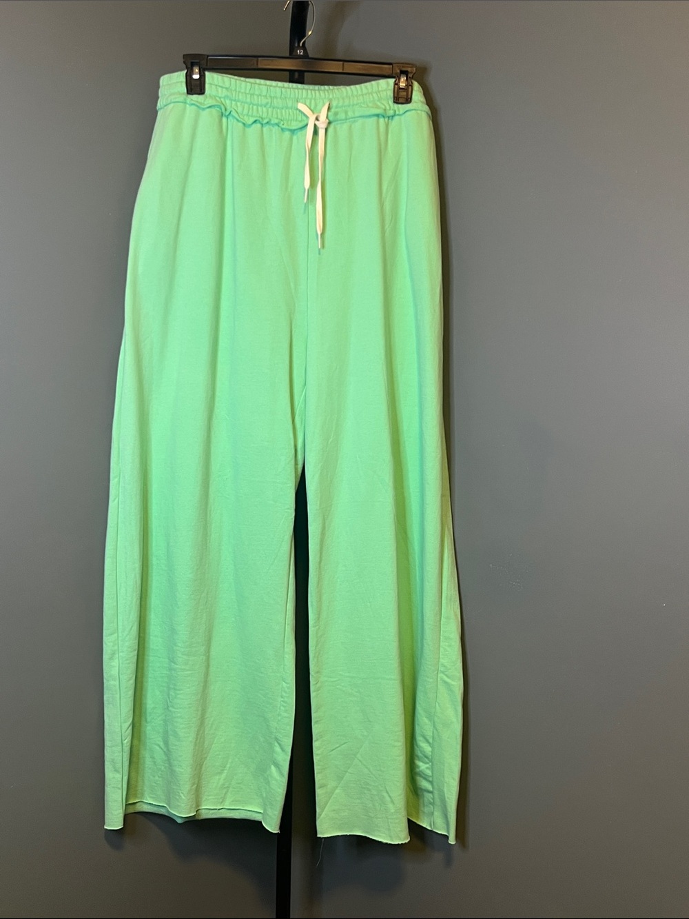 Zenana Outfitters Kids Wide-Leg Drawstring Sweatpants - Mint Green
